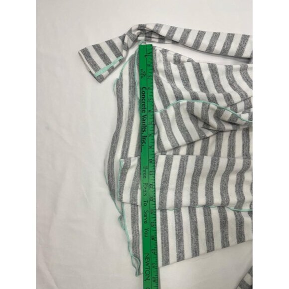 GIRLS Youth 90 Degree Girl Sz M 10 Gray Striped Open Sweatshirt Cardigan Top - Picture 7 of 9